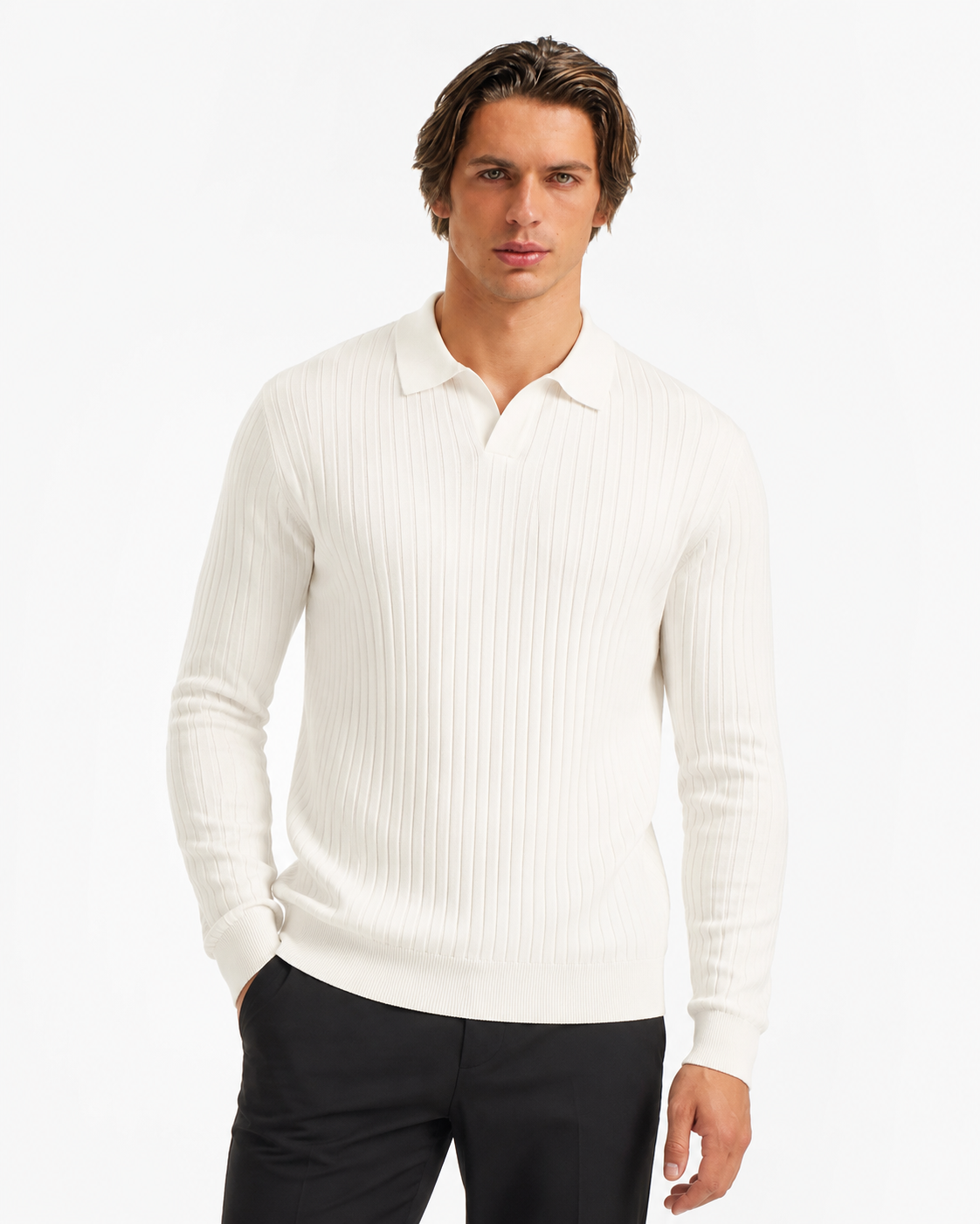 MONACO RIBBED POLO KNIT